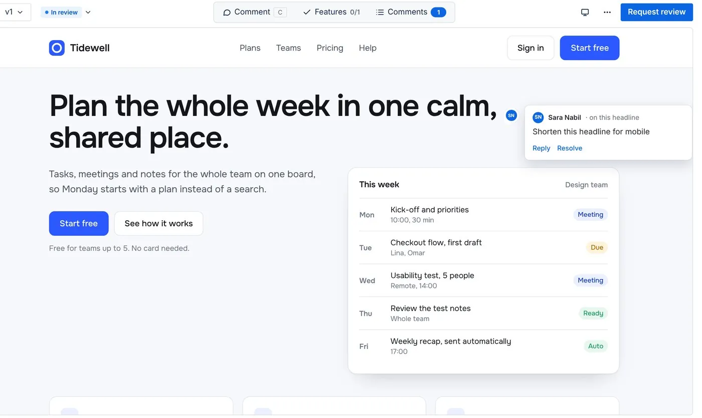 UX Lab inside a Jira ticket: a prototype under review, with a comment pinned to its headline